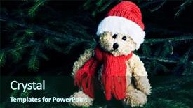  Presentation with christmas lights bulb decoration - Presentation design enhanced with christmas decorations santa gifts adorning background and a  colored foreground