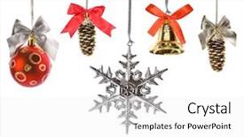  Presentation with islamic decorations decoration and motif - Colorful slides enhanced with silver bells - christmas decorations set with bows backdrop and a white colored foreground
