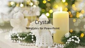  Presentation with christmas candles - Amazing slide deck having fire beads - christmas decorations with candles backdrop and a soft green colored foreground