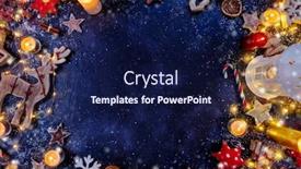  Presentation with free christmas - Presentation having christmas decorative background with free space for text top view background and a navy blue colored foreground