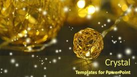  Presentation with christmas balls disco ball - Beautiful slide deck featuring christmas-decorative-balls-and-garland backdrop and a  colored foreground