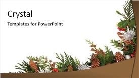  Presentation with thistle - Amazing slides having christmas decorative border of holly ivy mistletoe cedar leaf sprigs with pine cones silver baubles and thistle sprays emblem of scotland over white background backdrop and a white colored foreground