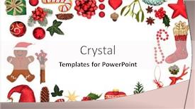  Presentation with festive - Presentation theme having christmas decorative border with festive background and a white colored foreground