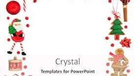  Presentation with holly - Presentation theme with christmas decorative border with tree decorations festive symbols and loose holly berries on white background with copy space background and a white colored foreground