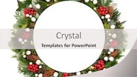  Presentation with round table - Presentation design consisting of christmas-decorative-table-setting background and a light gray colored foreground