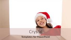  Presentation with christmas holidays - Slides enhanced with christmas-delivery-and-winter-holidays background and a coral colored foreground