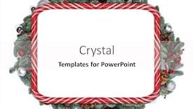  Presentation with holly christmas frame - Theme featuring christmas-design-copmosition-of-candy background and a white colored foreground