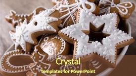  Presentation with gingerbread - Amazing PPT layouts having christmas dessert - traditional gingerbread cookies on wooden backdrop and a tawny brown colored foreground