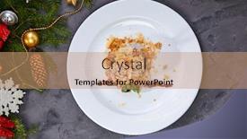  Presentation with dessert - Amazing slide set having christmas-dessert-with-berries backdrop and a coral colored foreground