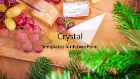  Presentation with wine book cheese - PPT layouts enhanced with christmas dinner at home cheese background and a  colored foreground