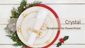  Presentation with cedar - Beautiful slides featuring christmas dinner table setting backdrop and a lemonade colored foreground