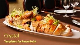  Presentation with christmas dinner - Amazing slides having christmas dinner backdrop and a red colored foreground