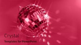  Presentation with magenta - Presentation theme with christmas-disco-ball-with-bright background and a  colored foreground