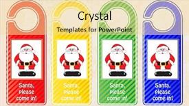  Presentation with santa - Presentation having christmas door hangers christmas concept background and a blonde colored foreground