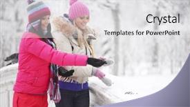  Presentation with spanish food and wine - PPT layouts enhanced with christmas dove - winter women give food background and a  colored foreground