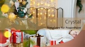  Presentation with dreams - Theme featuring christmas dreams background and a coral colored foreground