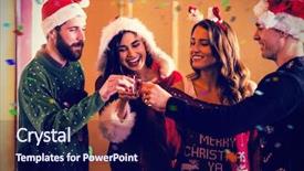  Presentation with shots - Amazing PPT layouts having christmas drinks - festive friends having shots backdrop and a navy blue colored foreground