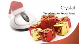  Presentation with white christmas - Audience pleasing PPT theme consisting of christmas e-commerce scene isolated on white background backdrop and a white colored foreground