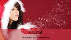  Presentation with christmas elf - PPT layouts consisting of christmas elf - attracive girl in santa cloth background and a red colored foreground