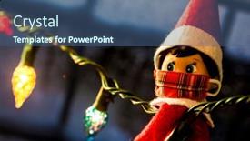  Presentation with christmas elf - Audience pleasing PPT layouts consisting of christmas-elf-on-the-shelf backdrop and a ocean colored foreground