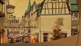  Presentation with christmas eve religious - Colorful PPT theme enhanced with christmas eve in bernkastel-kues backdrop and a gold colored foreground