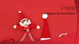  Presentation with christmas elf - Slide set with christmas-eve-joy-sign background and a red colored foreground
