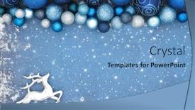  Presentation with festive season - Presentation theme enhanced with christmas-eve-north-pole-concept background and a light blue colored foreground