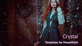  Presentation with tale - Amazing presentation theme having christmas-fairy-tale-beautiful-happy backdrop and a wine colored foreground