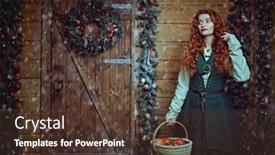  Presentation with tale - Amazing PPT layouts having christmas-fairy-tale-beautiful-happy backdrop and a tawny brown colored foreground