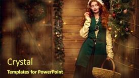  Presentation with tale - Colorful presentation theme enhanced with christmas-fairy-tale-beautiful-happy backdrop and a tawny brown colored foreground