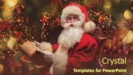  Presentation with fairy tale - Slide set having christmas-fairy-tale-santa-claus background and a  colored foreground