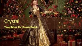  Presentation with fairy tales - Theme having christmas-fairy-tales-about-princesses background and a tawny brown colored foreground