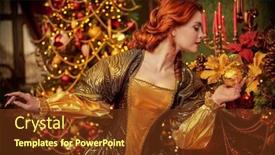  Presentation with fairy tales - Slides enhanced with christmas-fairy-tales-about-princesses background and a tawny brown colored foreground