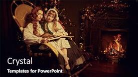  Presentation with fairy tales - Cool new presentation theme with christmas-fairy-tales-happy-mother backdrop and a black colored foreground