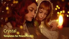  Presentation with fairy tales - Presentation having christmas-fairy-tales-happy-mother background and a tawny brown colored foreground