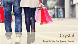  Presentation with city - Audience pleasing slides consisting of christmas fall - happy couple shopping backdrop and a cream colored foreground