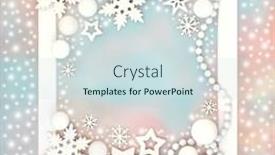  Presentation with north star - PPT theme consisting of christmas-fantasy-white-snowflake-star and a  colored foreground
