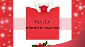  Presentation with holly christmas frame - Slide set consisting of christmas-festive-antler-background background and a red colored foreground