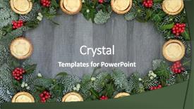  Presentation with rustic wood border - Slide deck having christmas festive background border background and a  colored foreground