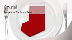  Presentation with christmas food - Colorful slides enhanced with christmas festive dinner winter festival backdrop and a light gray colored foreground