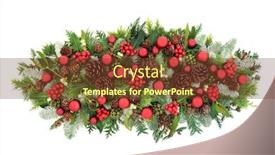  Presentation with cedar - Theme having christmas-festive-table-decoration background and a tawny brown colored foreground