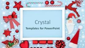  Presentation with christmas border design - Theme with christmas-festive-winter-abstract-background background and a sky blue colored foreground