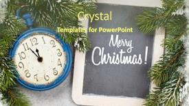  Presentation with fir tree - Colorful PPT theme enhanced with christmas fir tree and alarm clock over stone texture background xmas backdrop top view with copy space for your greetings backdrop and a tawny brown colored foreground