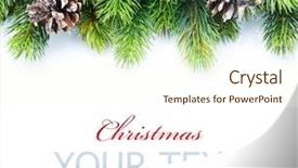  Presentation with fir tree - Beautiful presentation theme featuring womens perfume in beautiful bottle spraying colorful cloud copyspace in cloud backdrop and a white colored foreground