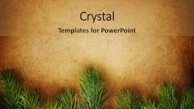  Presentation with vintage christmas - Slide deck enhanced with christmas fir tree border background and a yellow colored foreground