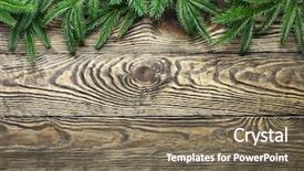  Presentation with fir tree - Beautiful presentation theme featuring christmas fir tree with decoration backdrop and a violet colored foreground