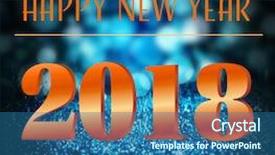  Presentation with 2019 chinese new year - Audience pleasing slide deck consisting of christmas flyer - message happy new year 2018 backdrop and a ocean colored foreground