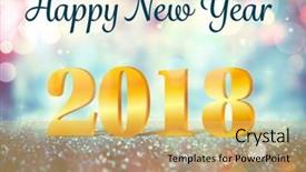  Presentation with 2019 chinese new year - Beautiful slide deck featuring christmas flyer - message happy new year 2018 backdrop and a yellow colored foreground