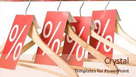  Presentation with labels - Beautiful presentation theme featuring christmas flyer - photo of hangers with red backdrop and a  colored foreground