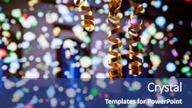  Presentation with celebrations - Colorful theme enhanced with christmas flyer - ribbons and confetti - new backdrop and a ocean colored foreground